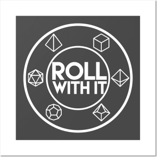 Roll With It DnD White Posters and Art